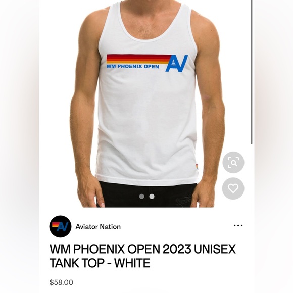 NWT Aviator Nation Waste Management Golf Tournament Phoenix 2023 Tank Top Unisex - Picture 12 of 16